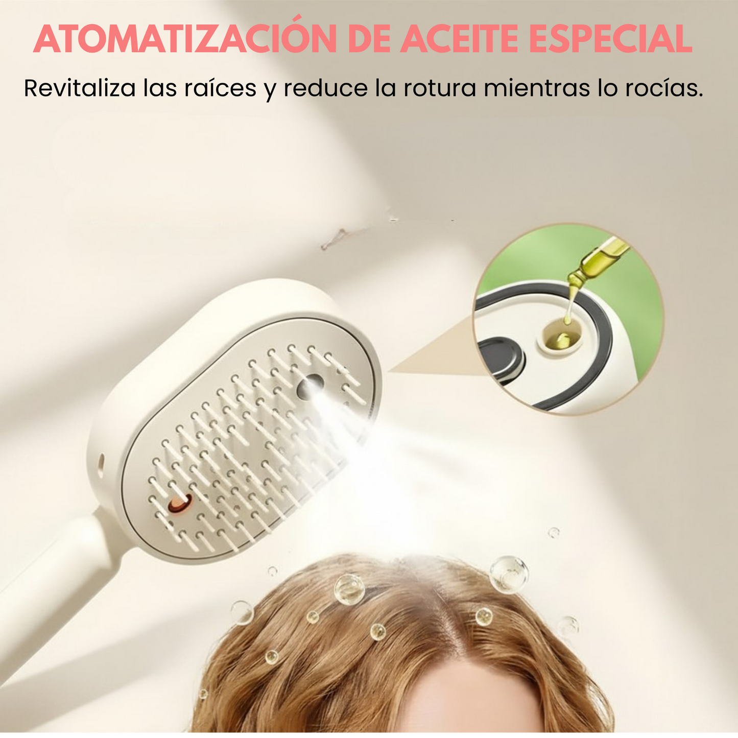 5-in-1 Electric Hair Brush with Essential Oil Mist Spray